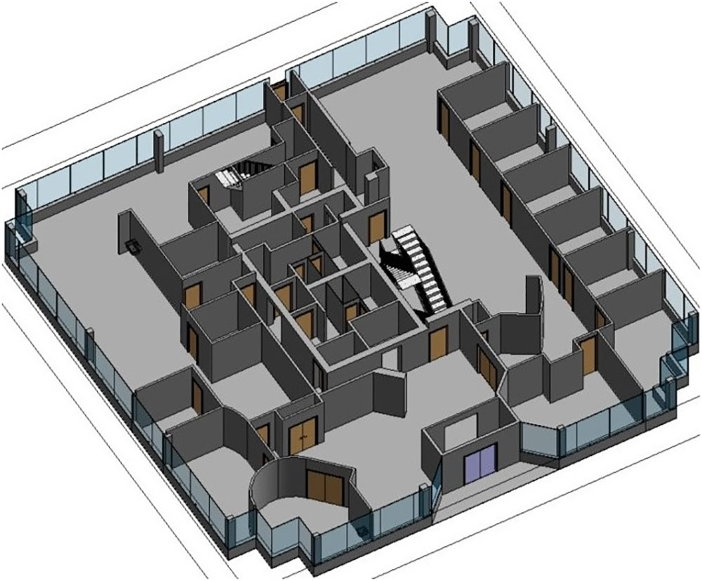 3D BIM Model of Floor 2
