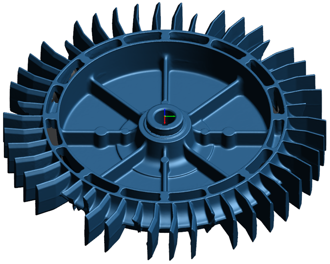 Polygon Model (scanned mesh) of broken Impeller