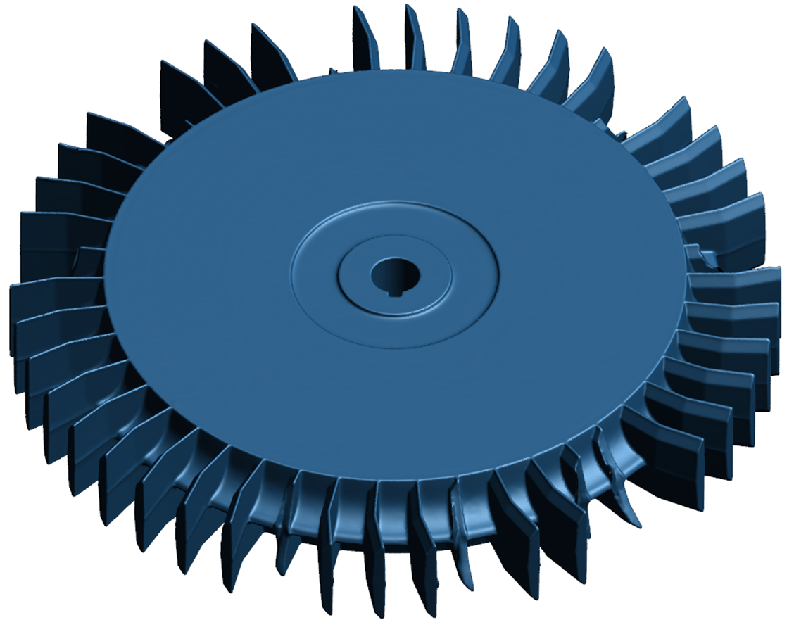 Polygon Model (scanned mesh) of broken Impeller