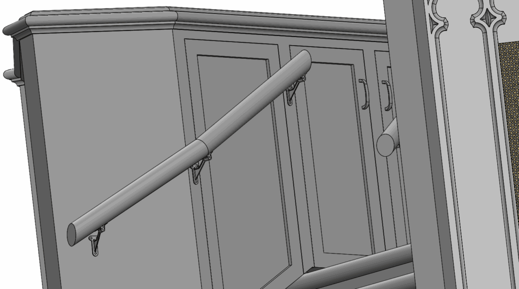 CAD Model of Handrail, Brackets & Door Handles