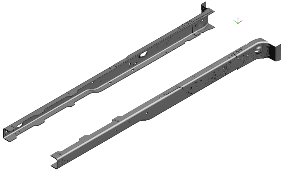 CAD Model of Pick-Up Truck Chassis Rails