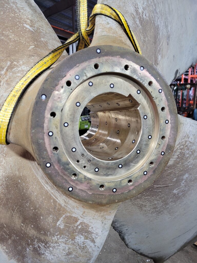 3D Scanning Positioning Targets on Propeller Hub