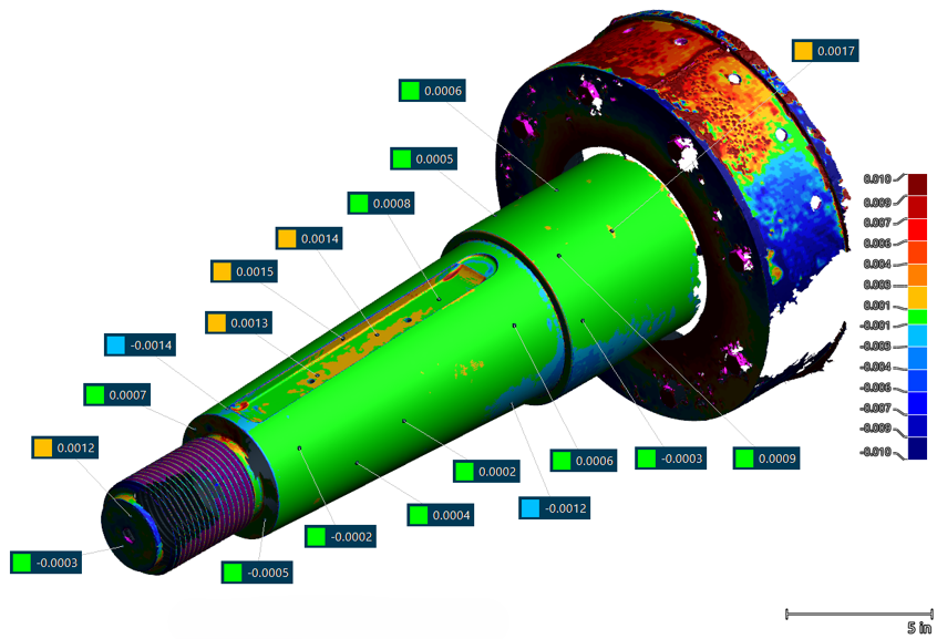 Deviation between CAD Model and Polygon Model of Propeller Drive Shaft