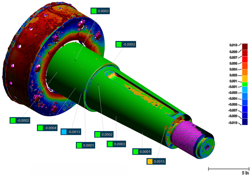 Deviation between CAD Model and Polygon Model of Propeller Drive Shaft