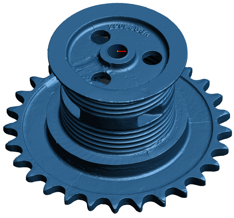 Polygon model of Digging Drum generated by V3D Technologies